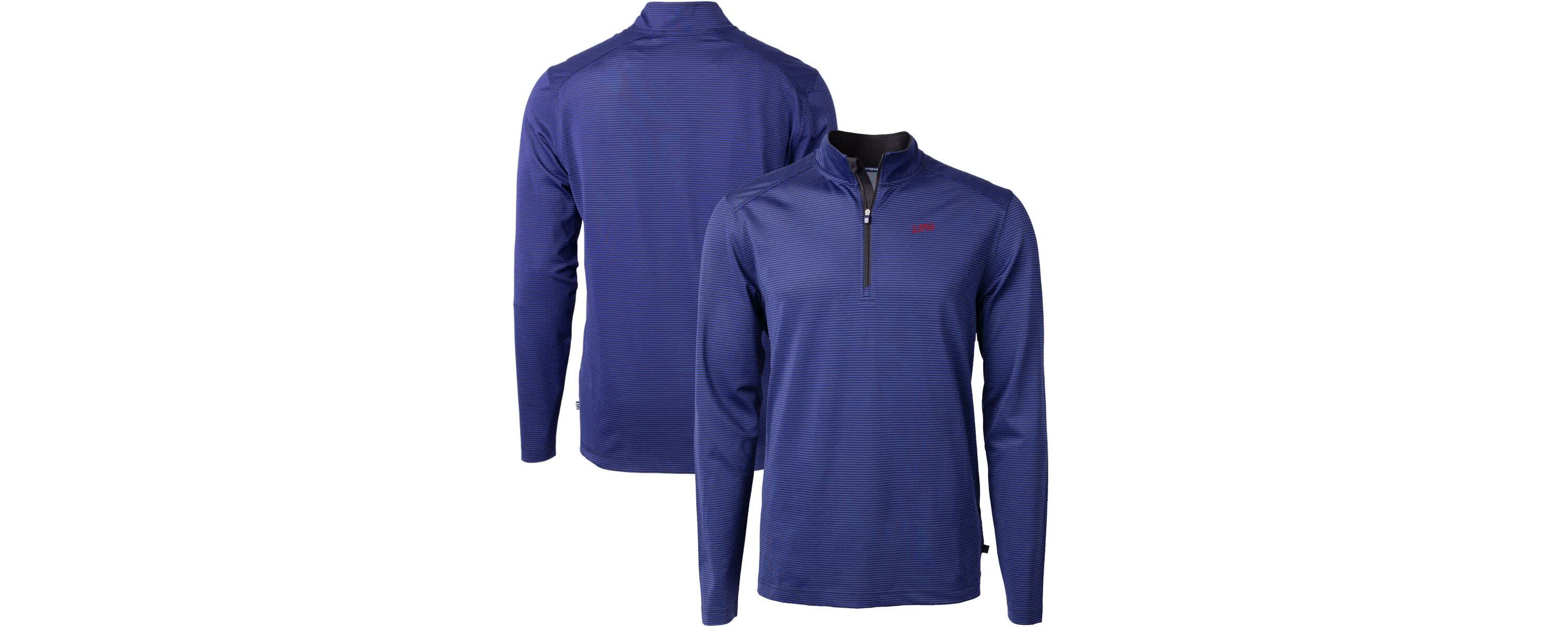 NCAA SMU Mustangs Vault DryTec Virtue Eco Pique Micro Stripe Recycled Quarter-Zip Pullover