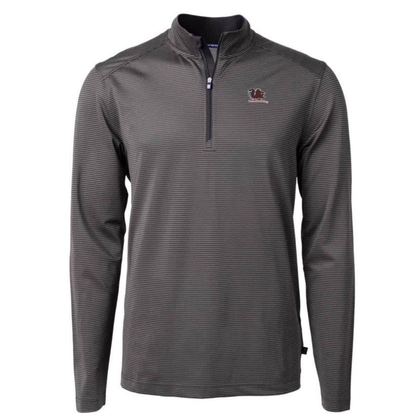 NCAA South Carolina Gamecocks Vault DryTec Virtue Eco Pique Micro Stripe Recycled Quarter-Zip Pullover