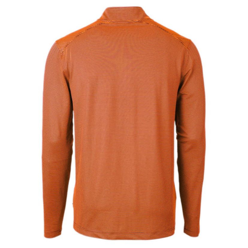 Syracuse Orange NCAA Syracuse Vault DryTec Virtue Eco Pique Micro Stripe Recycled Quarter-Zip Pullover