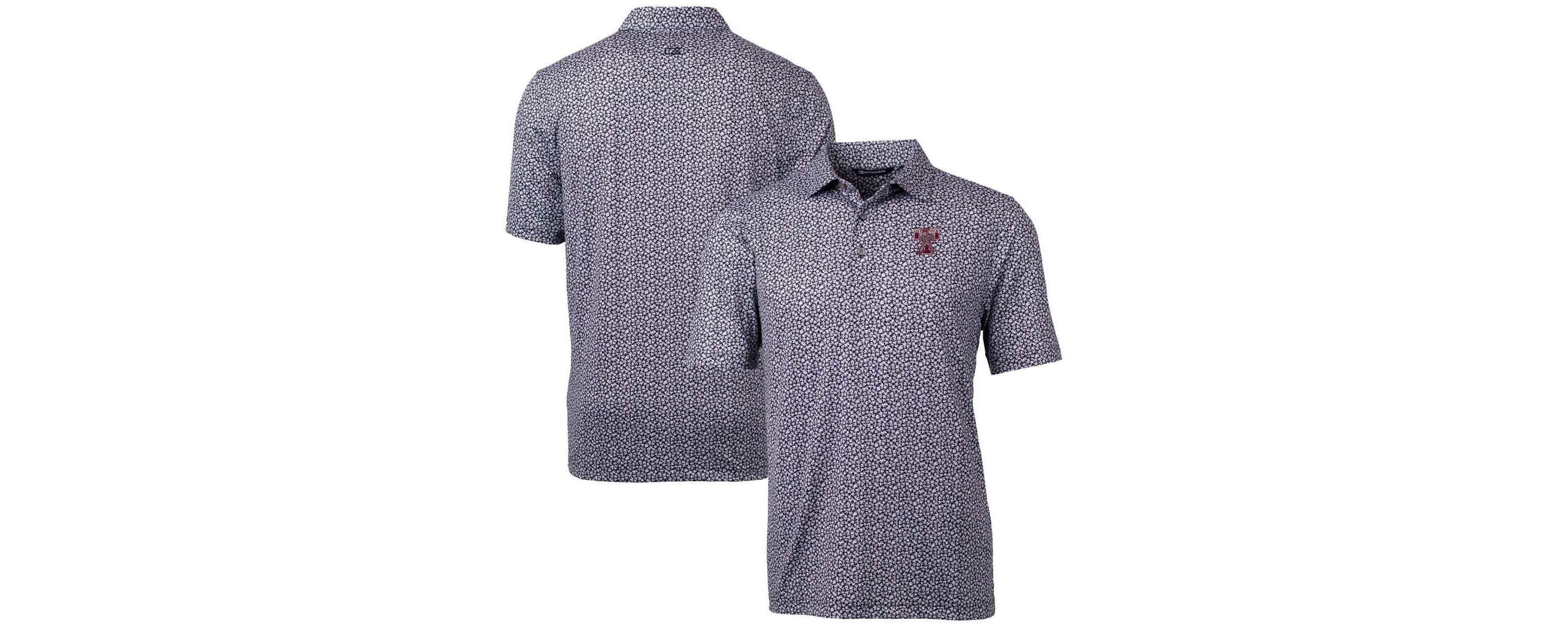 NCAA Texas A&M Aggies Vault Pike Magnolia Print Stretch Polo