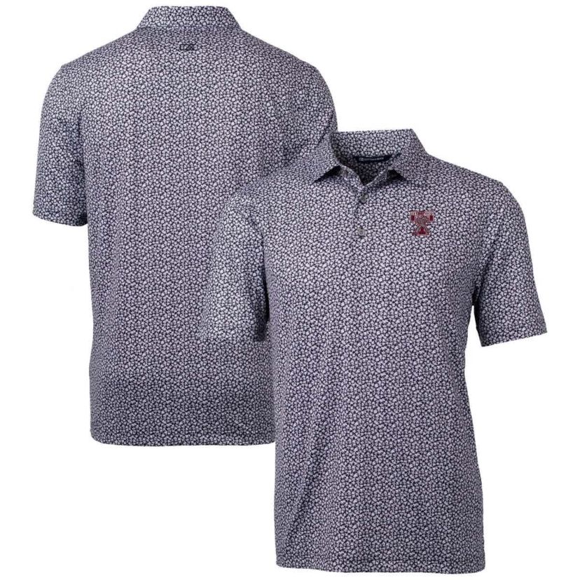 NCAA Texas A&M Aggies Vault Pike Magnolia Print Stretch Polo