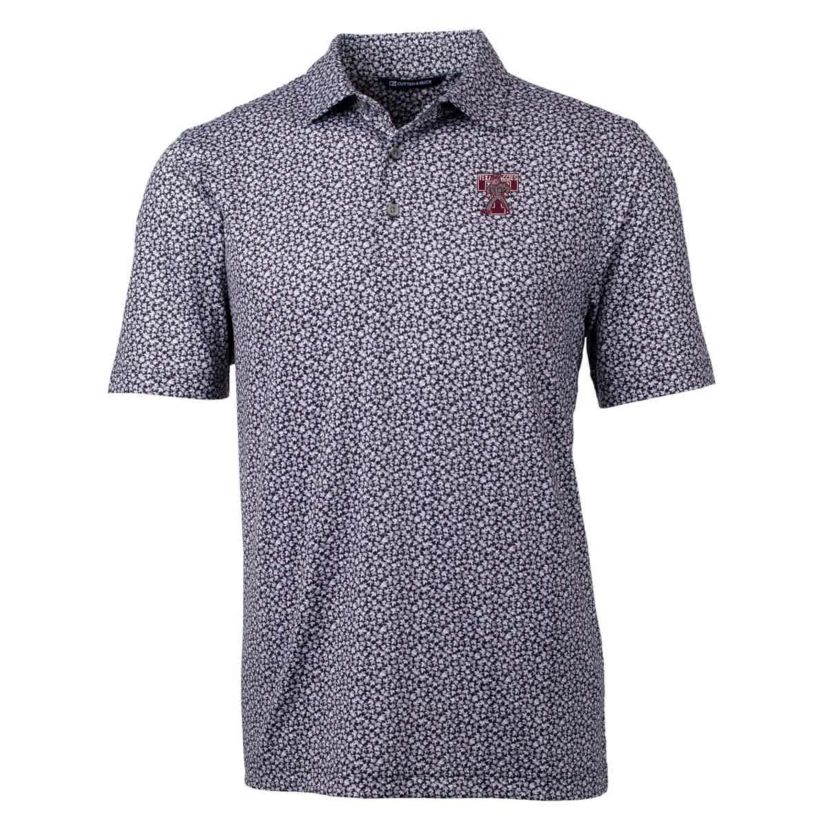 NCAA Texas A&M Aggies Vault Pike Magnolia Print Stretch Polo