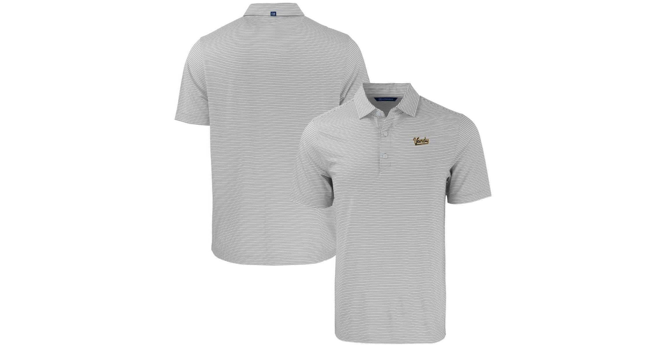 NCAA Vanderbilt Commodores Forge Eco Double Stripe Stretch Recycled Tri-Blend Polo