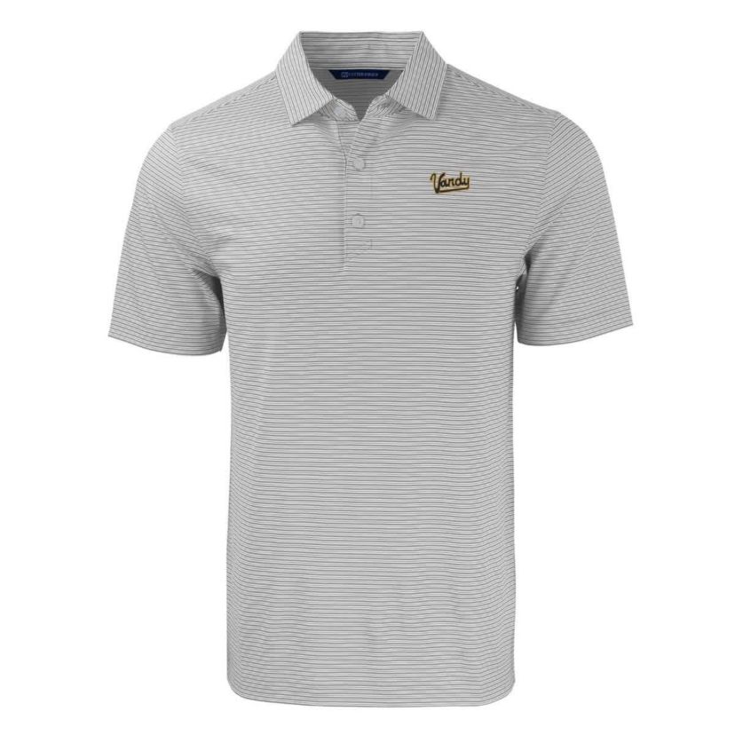 NCAA Vanderbilt Commodores Forge Eco Double Stripe Stretch Recycled Tri-Blend Polo
