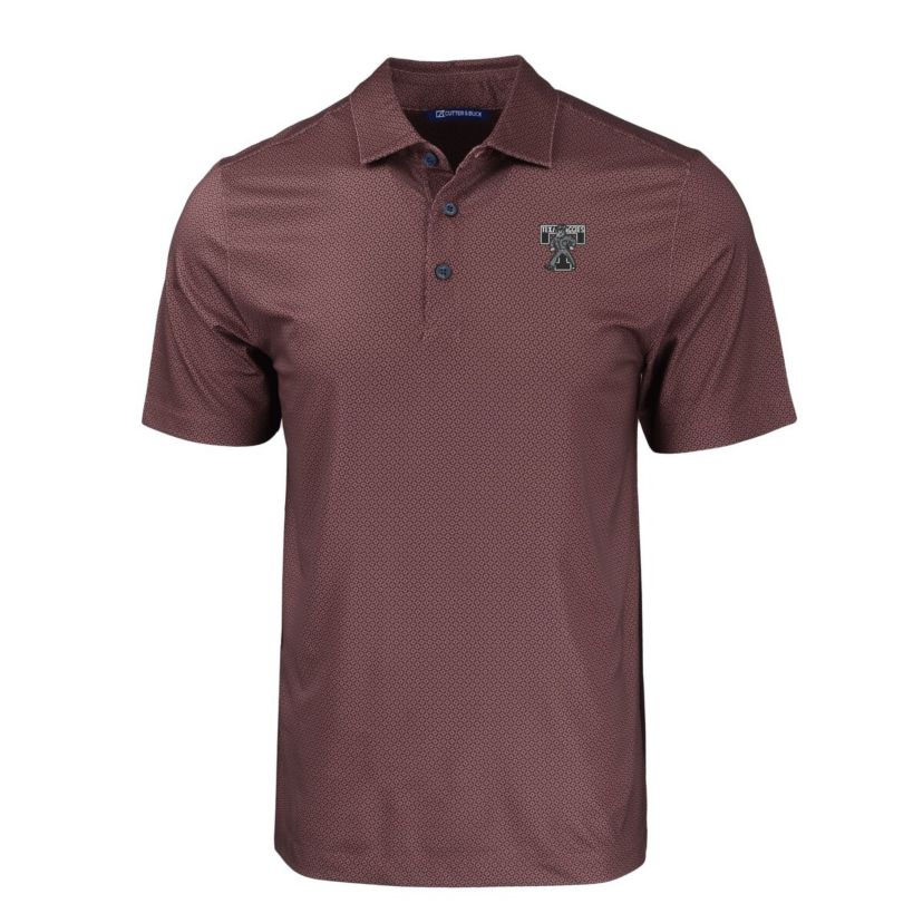 NCAA Texas A&M Aggies Pike Eco Tonal Geo Print Stretch Recycled Polo