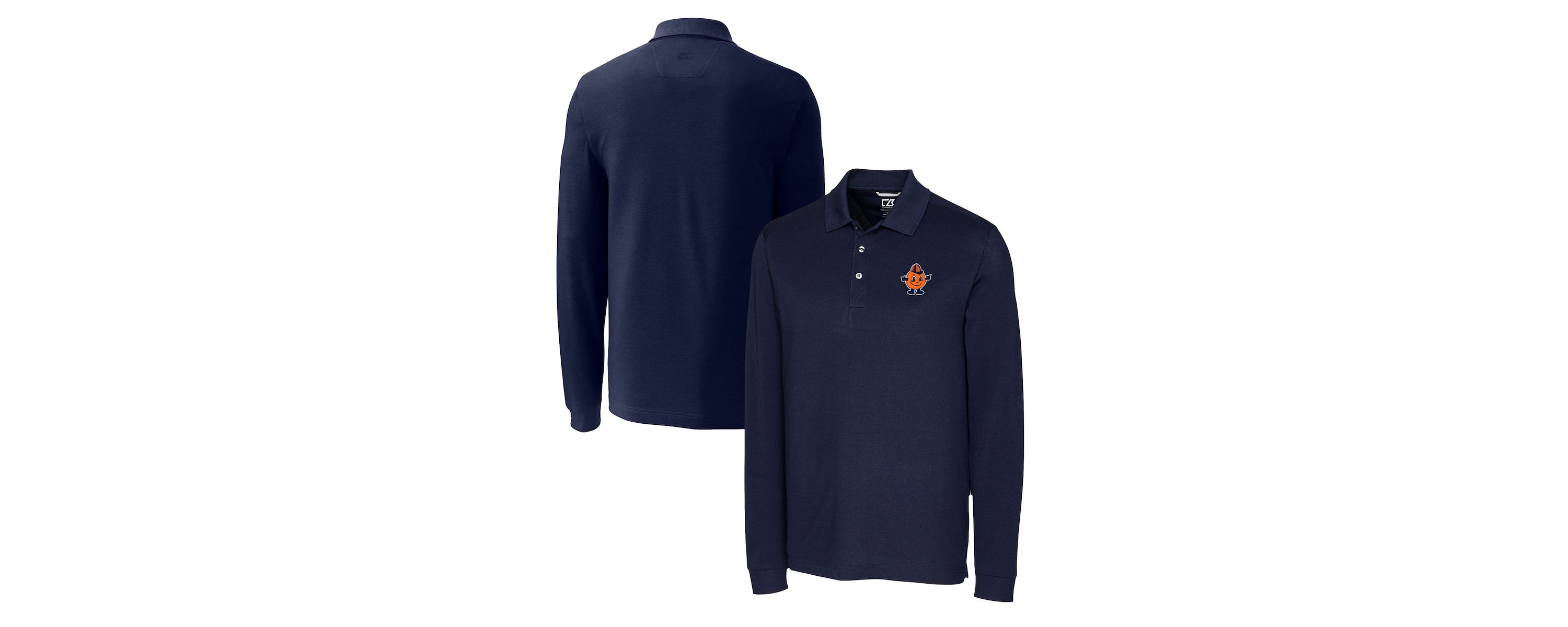 Syracuse Orange NCAA Syracuse Advantage Tri-Blend Pique Long Sleeve DryTec Polo