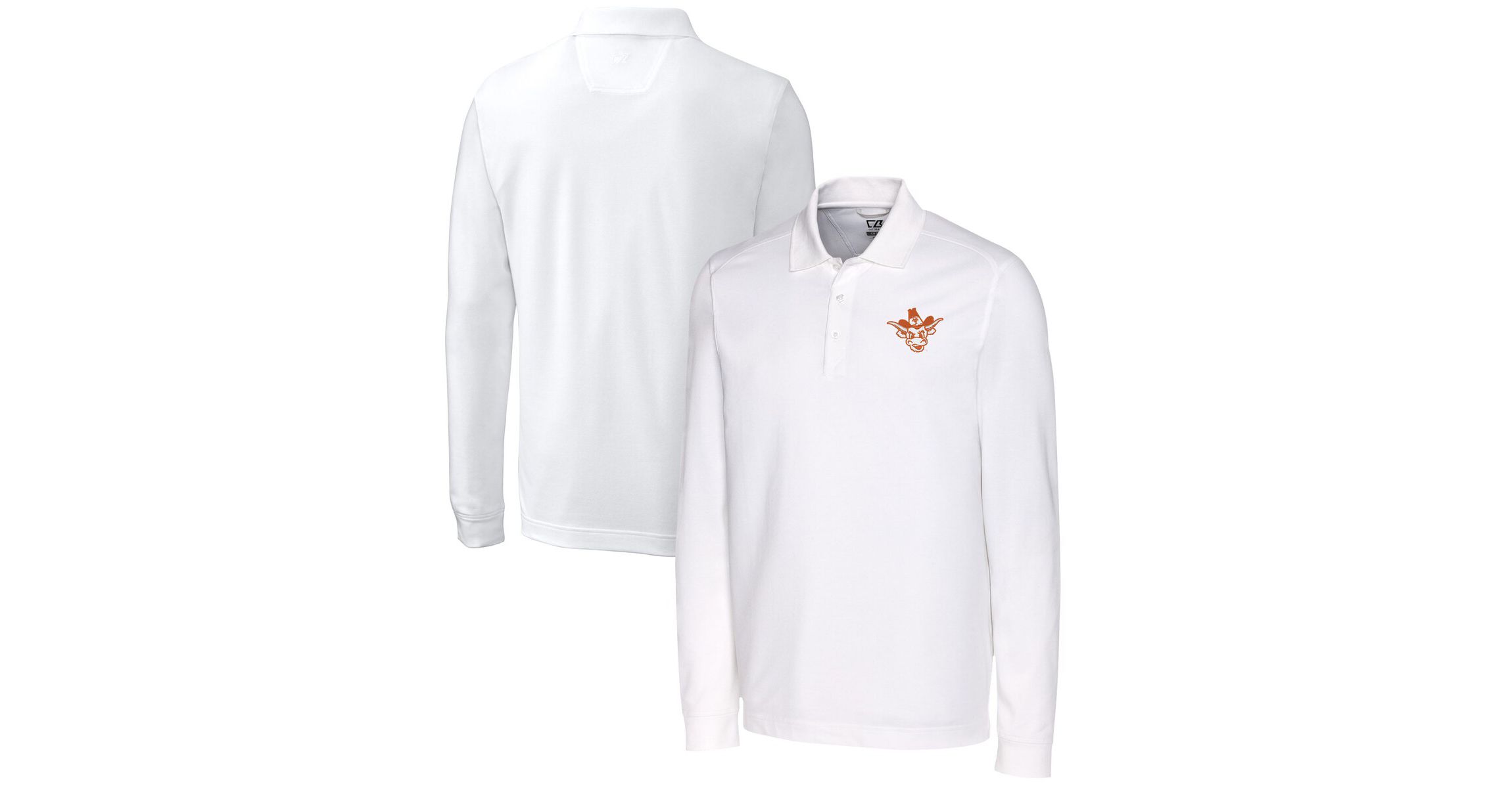 NCAA Texas Longhorns Advantage Tri-Blend Pique Long Sleeve DryTec Polo