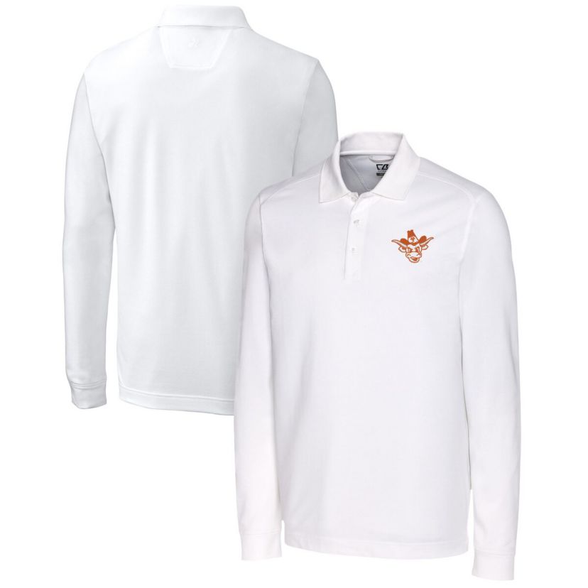 NCAA Texas Longhorns Advantage Tri-Blend Pique Long Sleeve DryTec Polo
