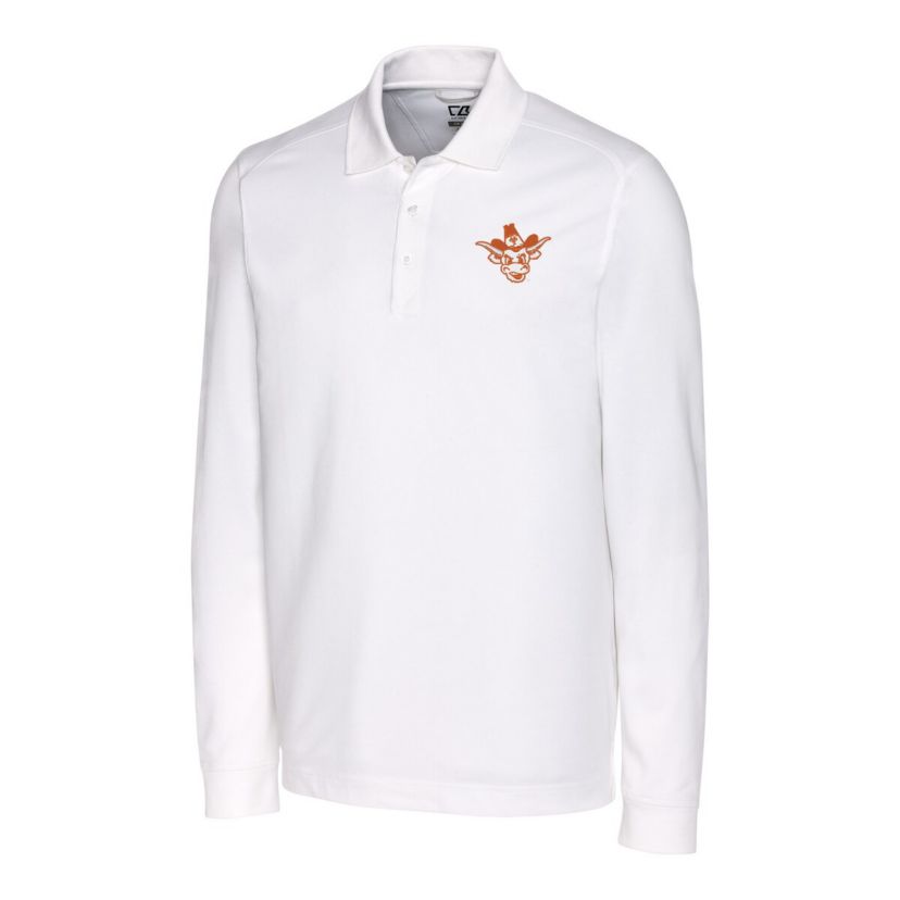 NCAA Texas Longhorns Advantage Tri-Blend Pique Long Sleeve DryTec Polo