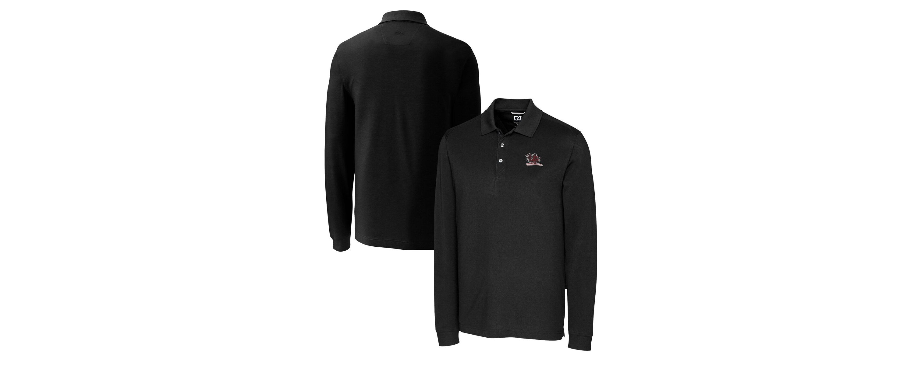 NCAA South Carolina Gamecocks Advantage Tri-Blend Pique Long Sleeve DryTec Polo