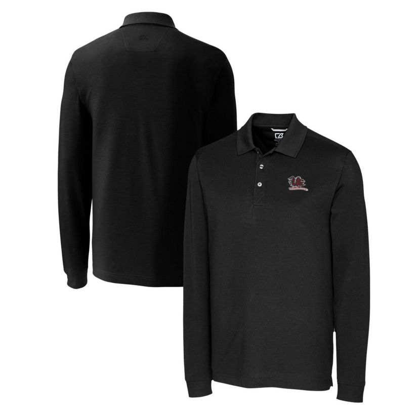 NCAA South Carolina Gamecocks Advantage Tri-Blend Pique Long Sleeve DryTec Polo