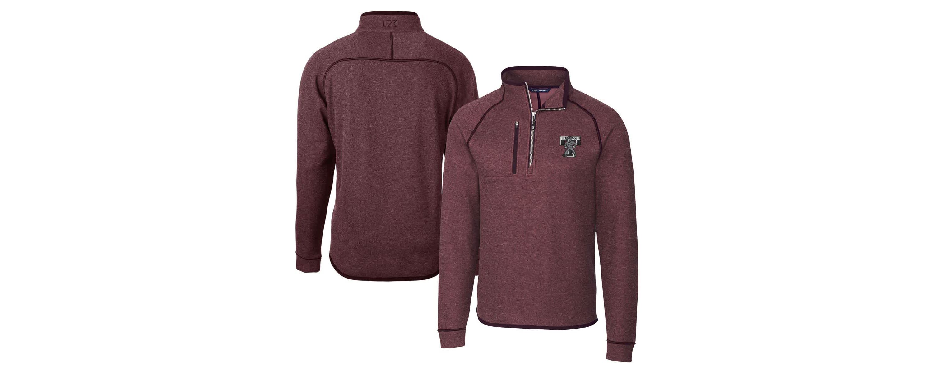 NCAA Texas A&M Aggies Vault Mainsail Sweater-Knit Raglan Half-Zip Jacket