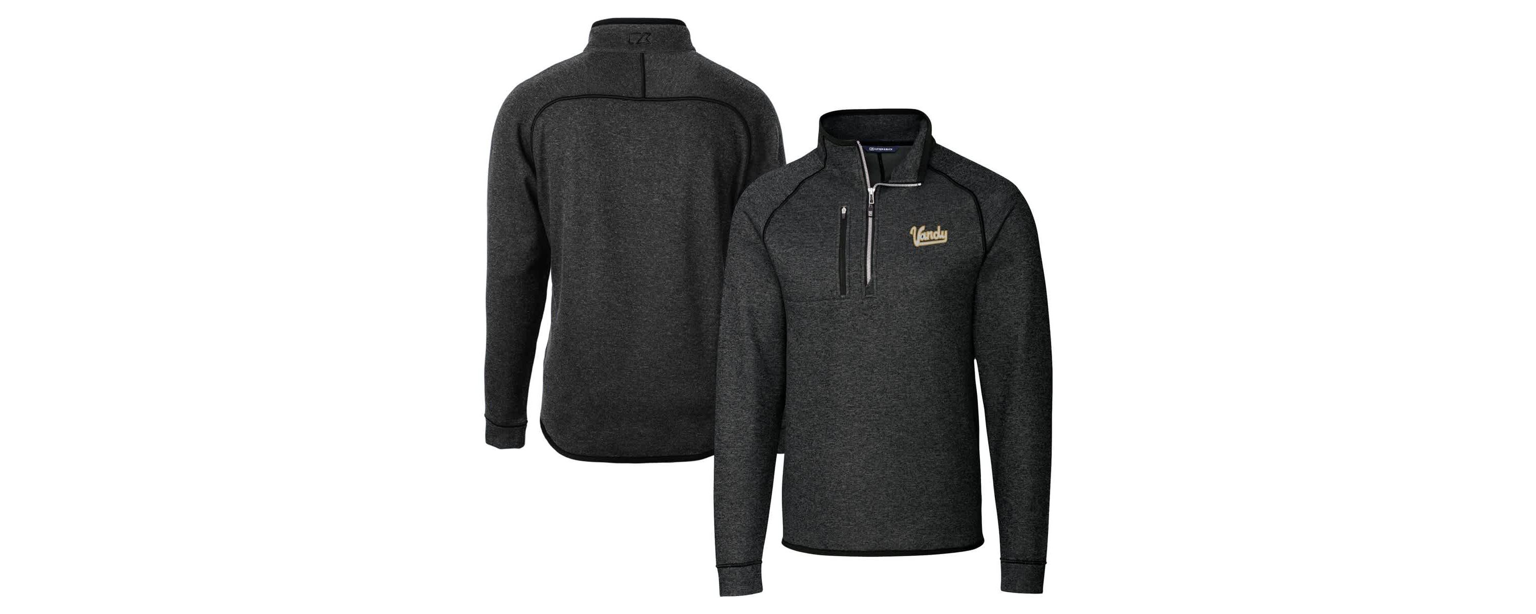 NCAA Vanderbilt Commodores Vault Mainsail Sweater-Knit Raglan Half-Zip Jacket