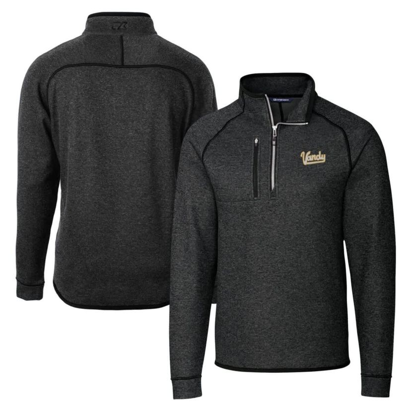 NCAA Vanderbilt Commodores Vault Mainsail Sweater-Knit Raglan Half-Zip Jacket
