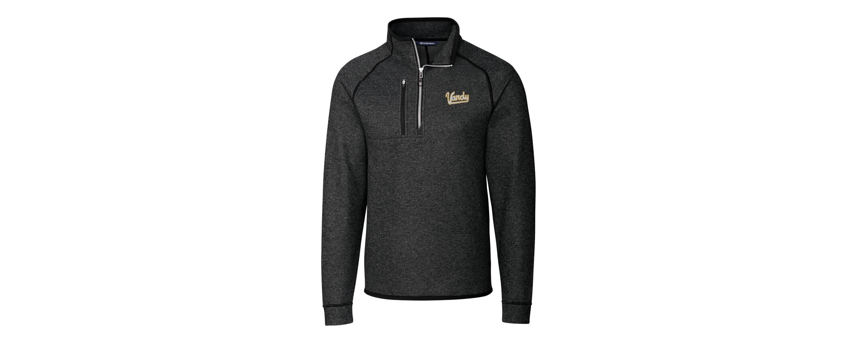 NCAA Vanderbilt Commodores Vault Mainsail Sweater-Knit Raglan Half-Zip Jacket