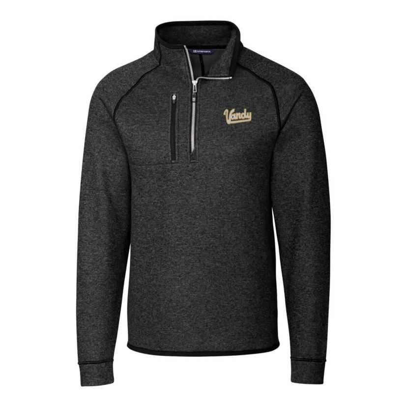 NCAA Vanderbilt Commodores Vault Mainsail Sweater-Knit Raglan Half-Zip Jacket