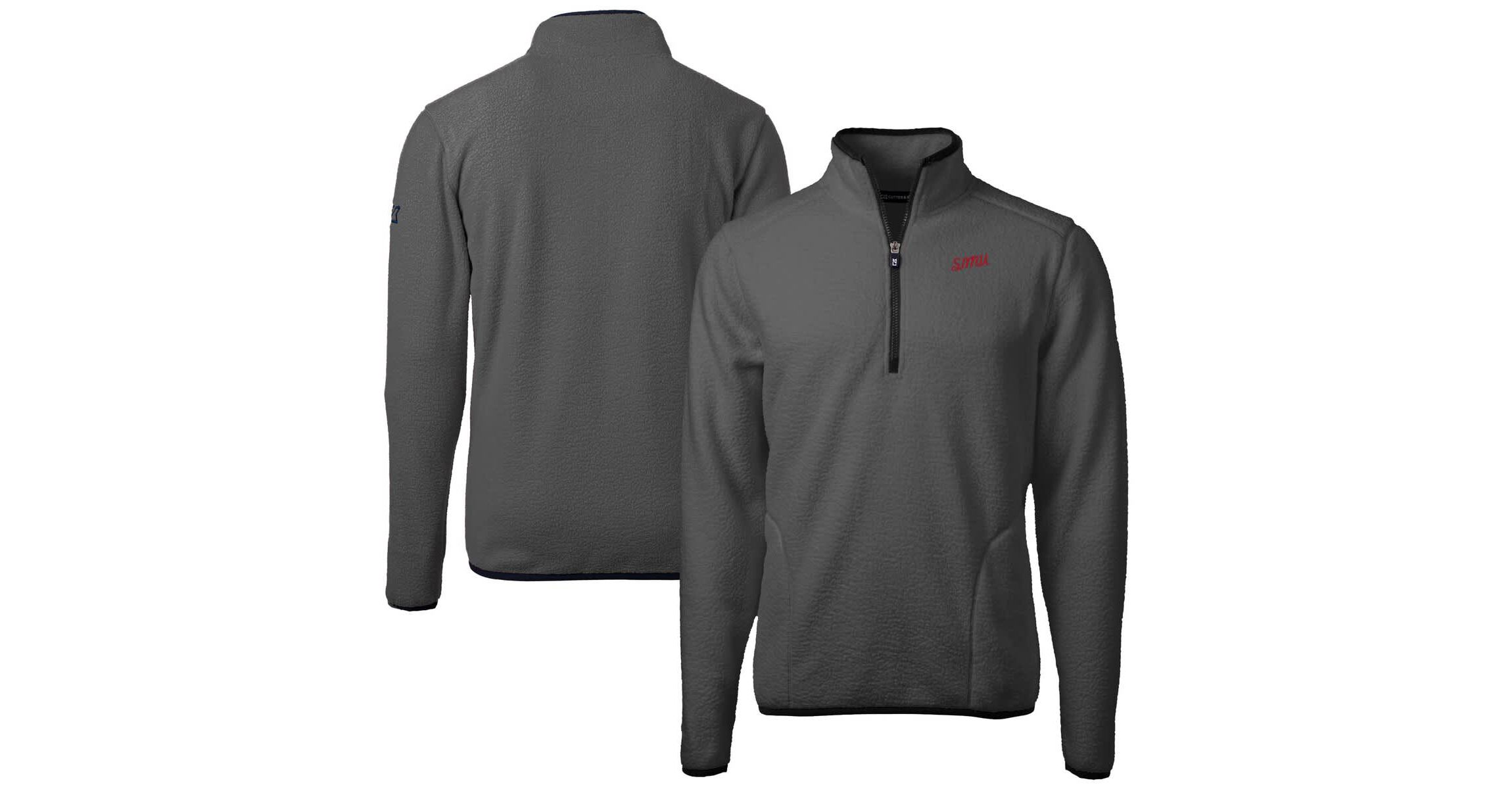NCAA SMU Mustangs Vault Cascade Eco Sherpa Fleece Quarter-Zip Pullover Jacket