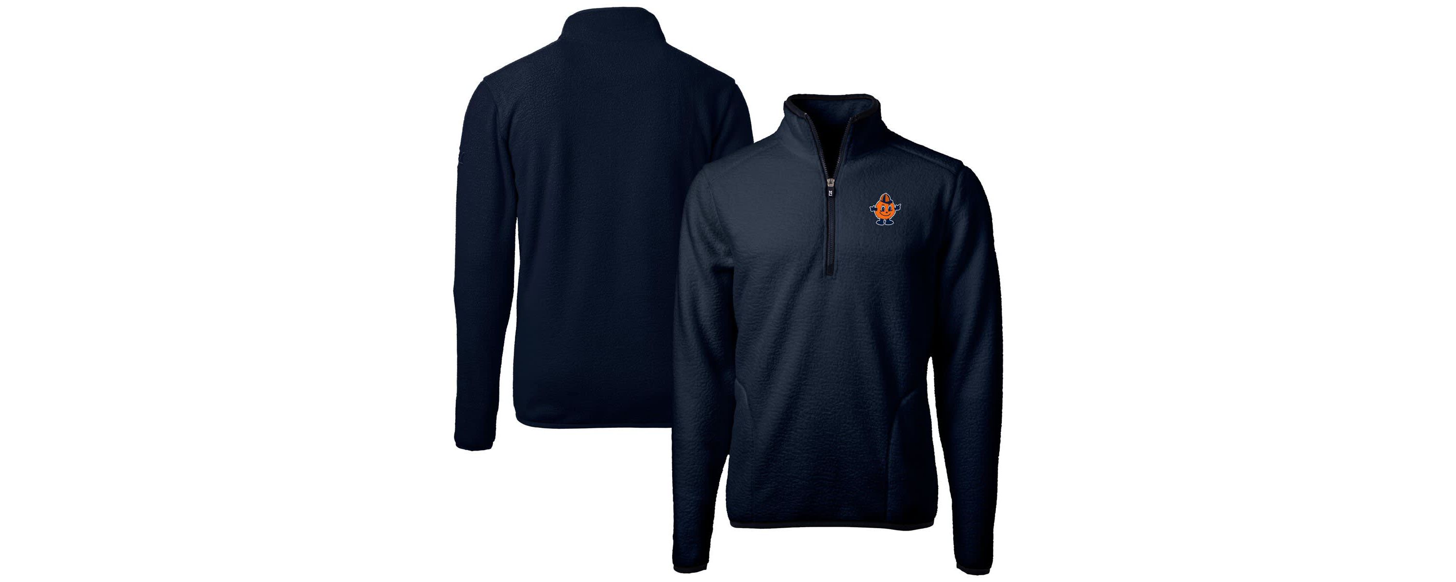 Syracuse Orange NCAA Syracuse Vault Cascade Eco Sherpa Fleece Quarter-Zip Pullover Jacket