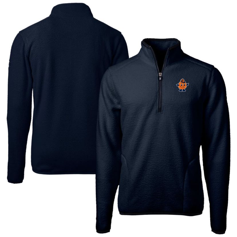 Syracuse Orange NCAA Syracuse Vault Cascade Eco Sherpa Fleece Quarter-Zip Pullover Jacket
