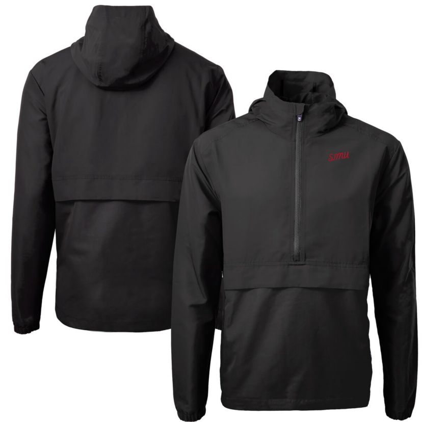NCAA SMU Mustangs Vault Charter Eco Recycled Half-Zip Anorak Jacket