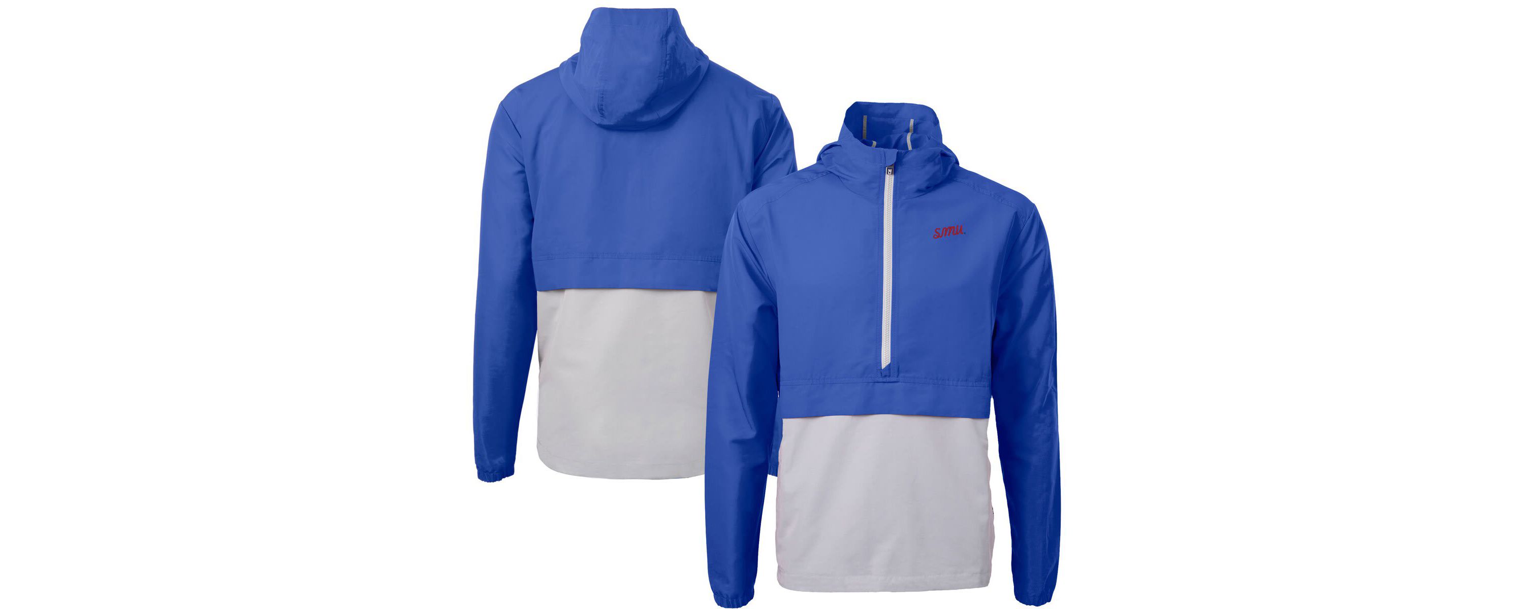 NCAA SMU Mustangs Vault Charter Eco Recycled Half-Zip Anorak Jacket