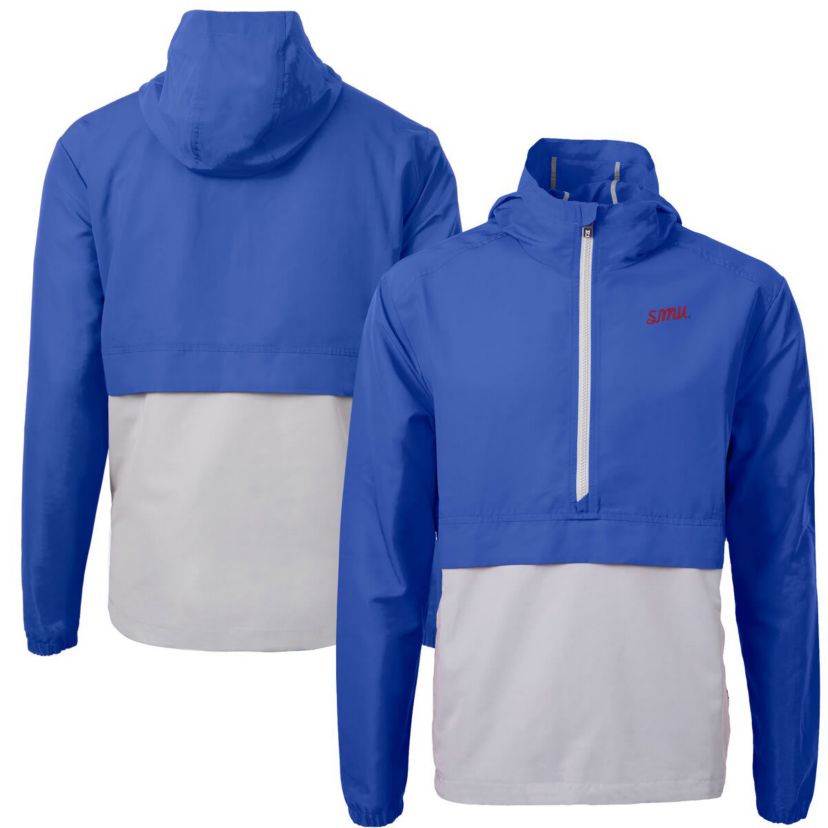 NCAA SMU Mustangs Vault Charter Eco Recycled Half-Zip Anorak Jacket