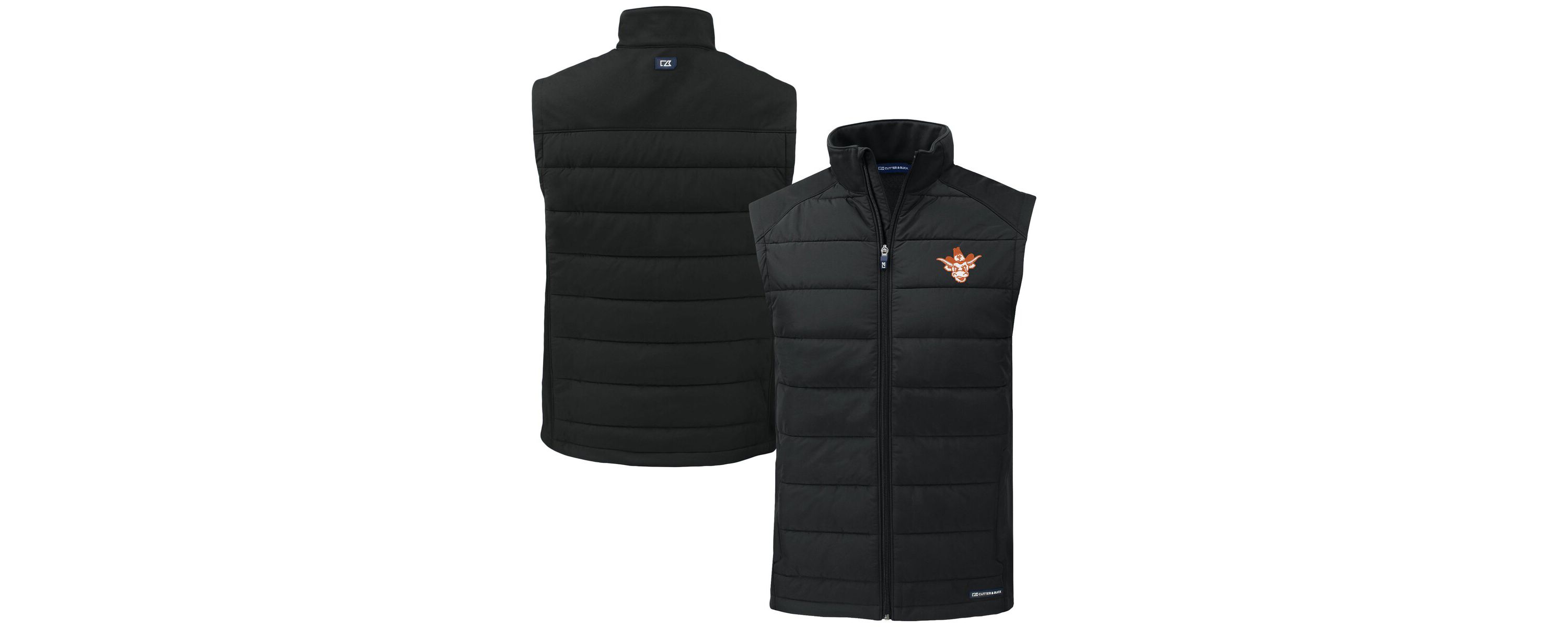 NCAA Texas Longhorns Vault Evoke Hybrid Eco Softshell Recycled Full-Zip Vest