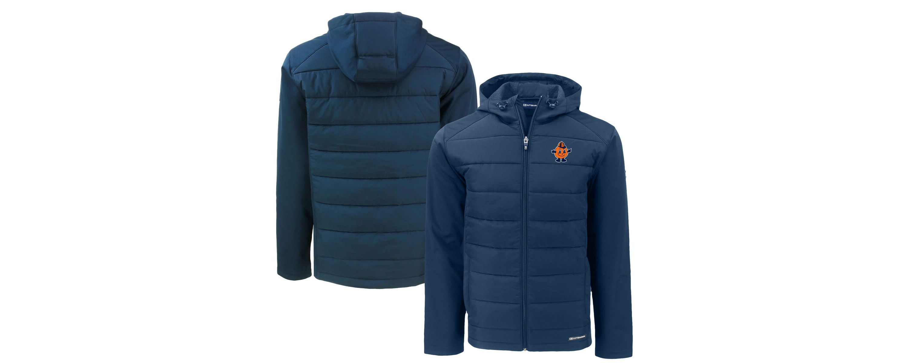 Syracuse Orange NCAA Syracuse Vault Evoke Hybrid Eco Softshell Recycled Full-Zip Hooded Jacket