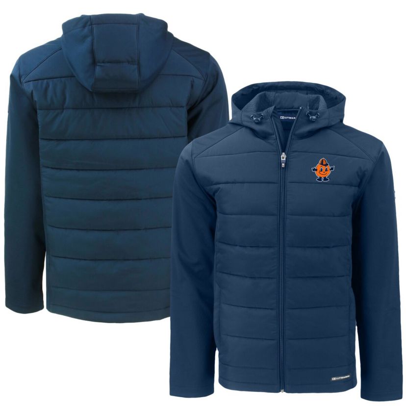 Syracuse Orange NCAA Syracuse Vault Evoke Hybrid Eco Softshell Recycled Full-Zip Hooded Jacket