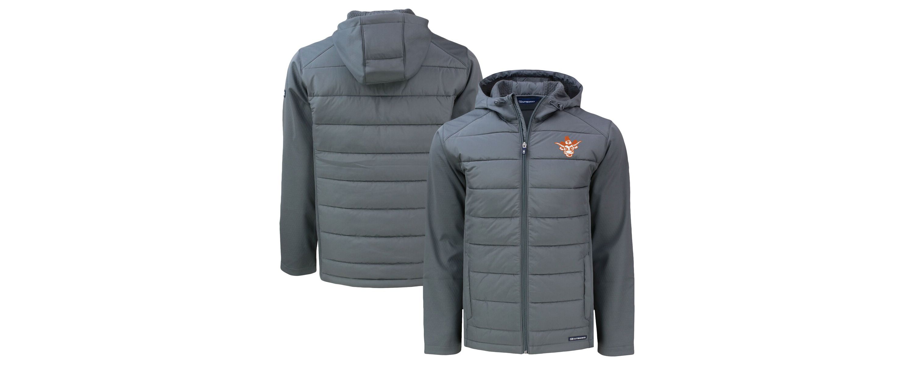 NCAA Texas Longhorns Vault Evoke Hybrid Eco Softshell Recycled Full-Zip Hooded Jacket