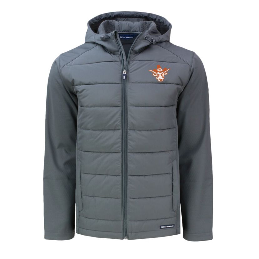 NCAA Texas Longhorns Vault Evoke Hybrid Eco Softshell Recycled Full-Zip Hooded Jacket