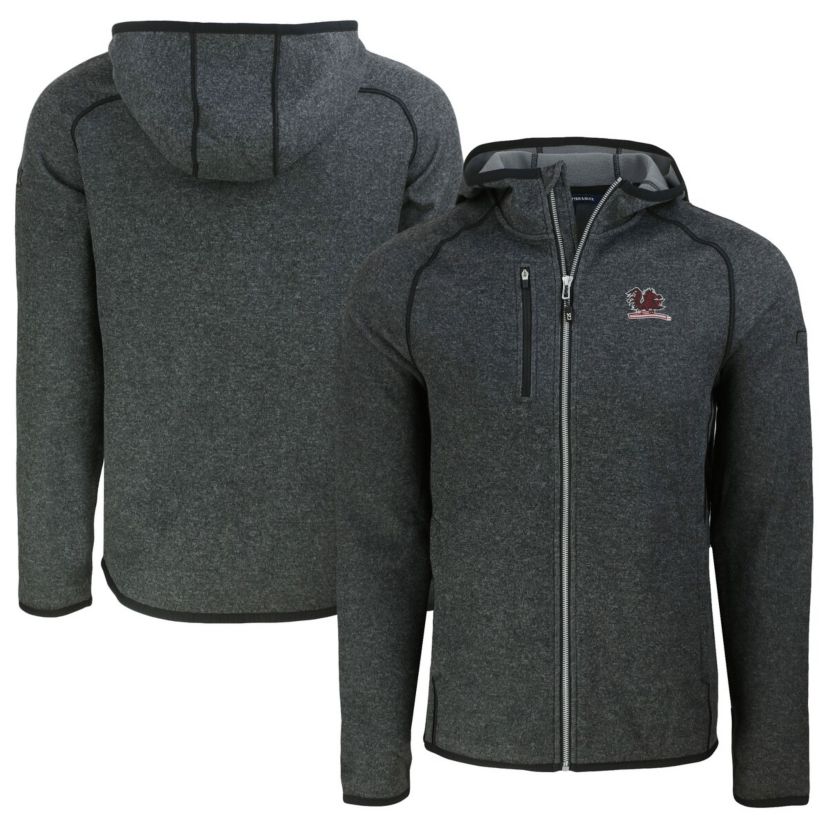 NCAA Heather South Carolina Gamecocks Vault Mainsail Full-Zip Raglan Hooded Jacket