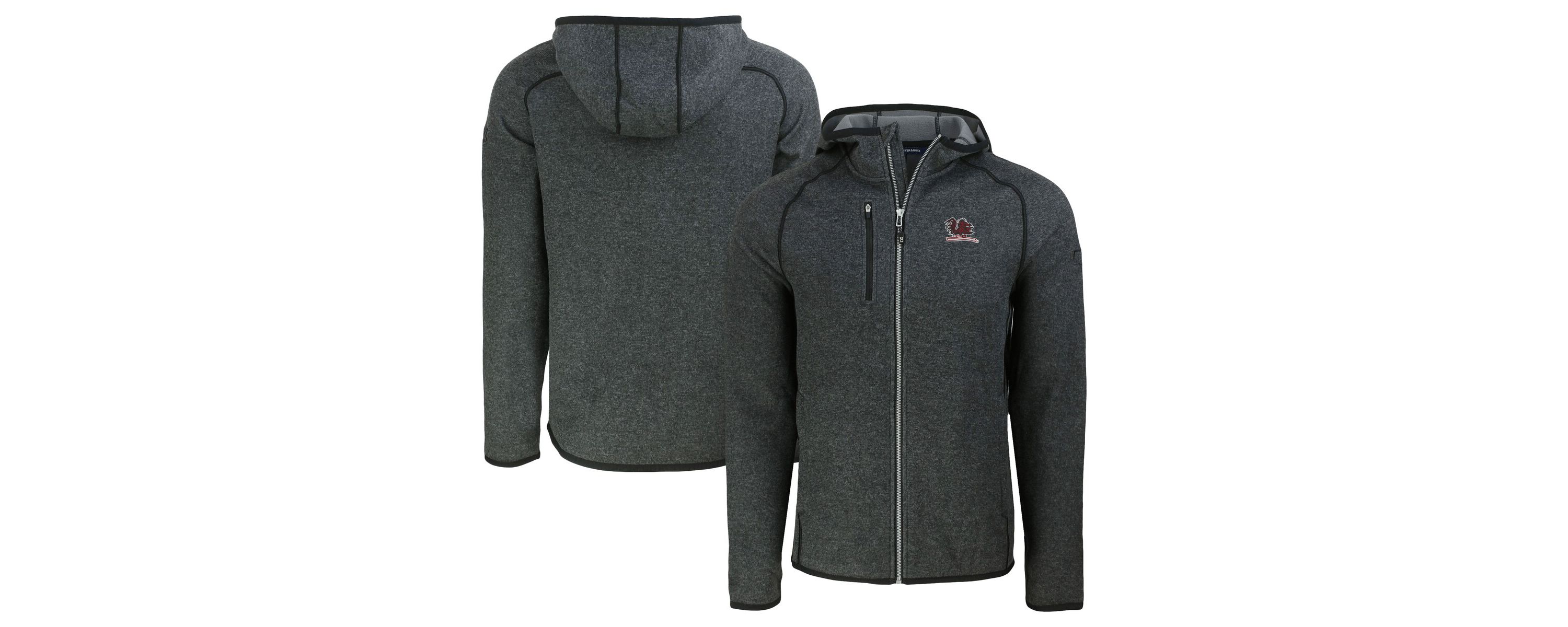 NCAA Heather South Carolina Gamecocks Vault Mainsail Full-Zip Raglan Hooded Jacket