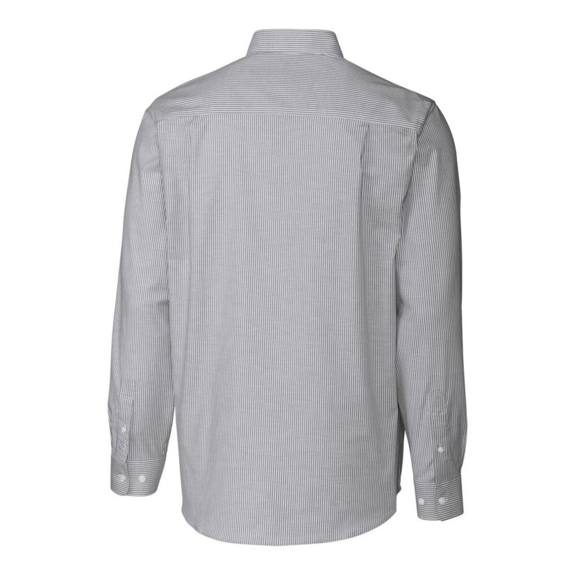 NCAA Vanderbilt Commodores Vault Striped Stretch Oxford Long Sleeve Dress Shirt