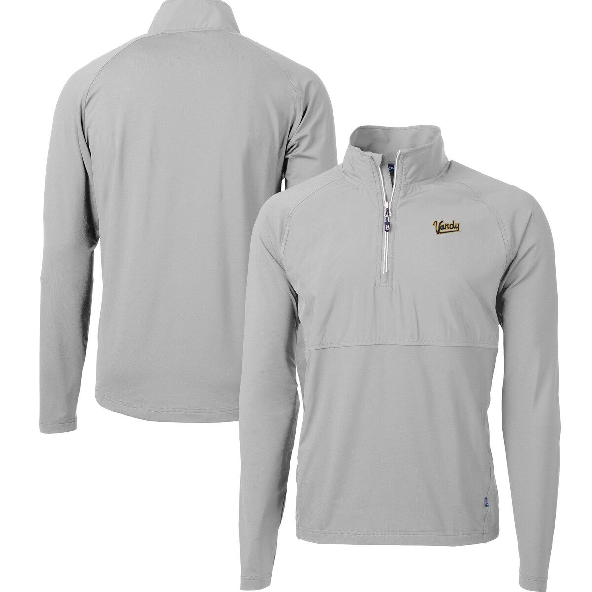 NCAA Vanderbilt Commodores DryTec Adapt Eco Knit Hybrid Recycled Raglan Quarter-Zip Jacket