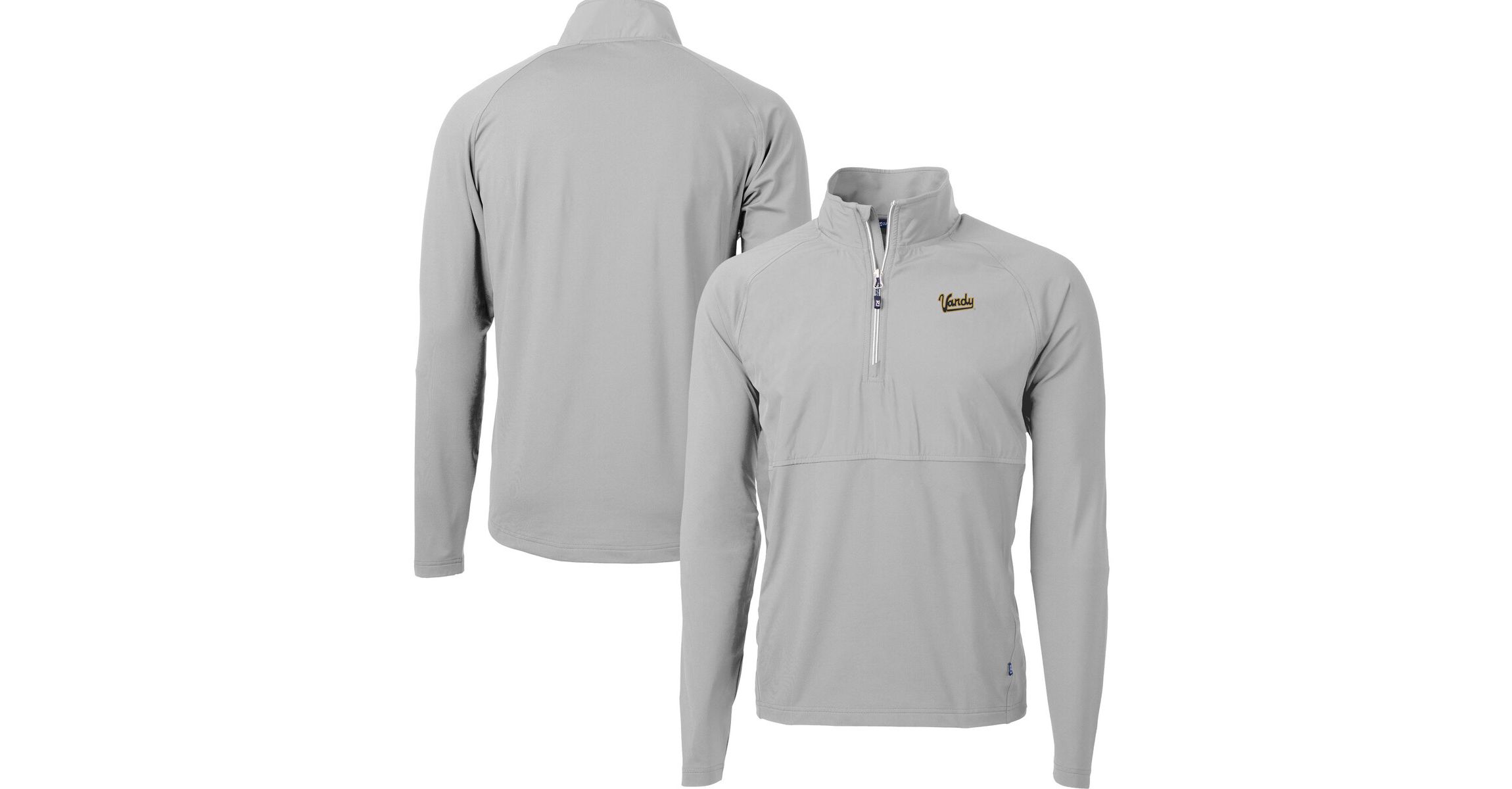 NCAA Vanderbilt Commodores DryTec Adapt Eco Knit Hybrid Recycled Raglan Quarter-Zip Jacket