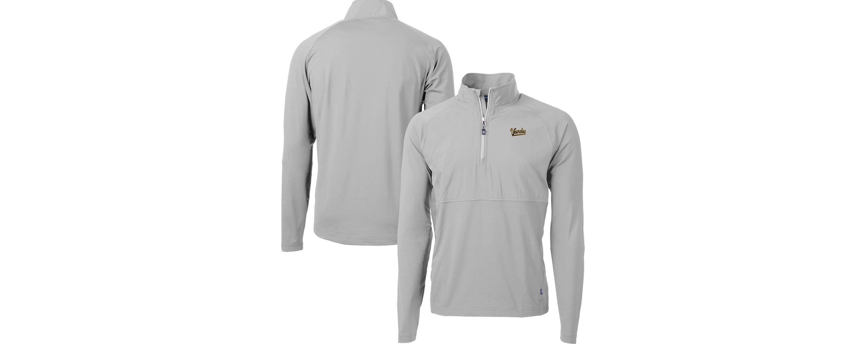 NCAA Vanderbilt Commodores DryTec Adapt Eco Knit Hybrid Recycled Raglan Quarter-Zip Jacket