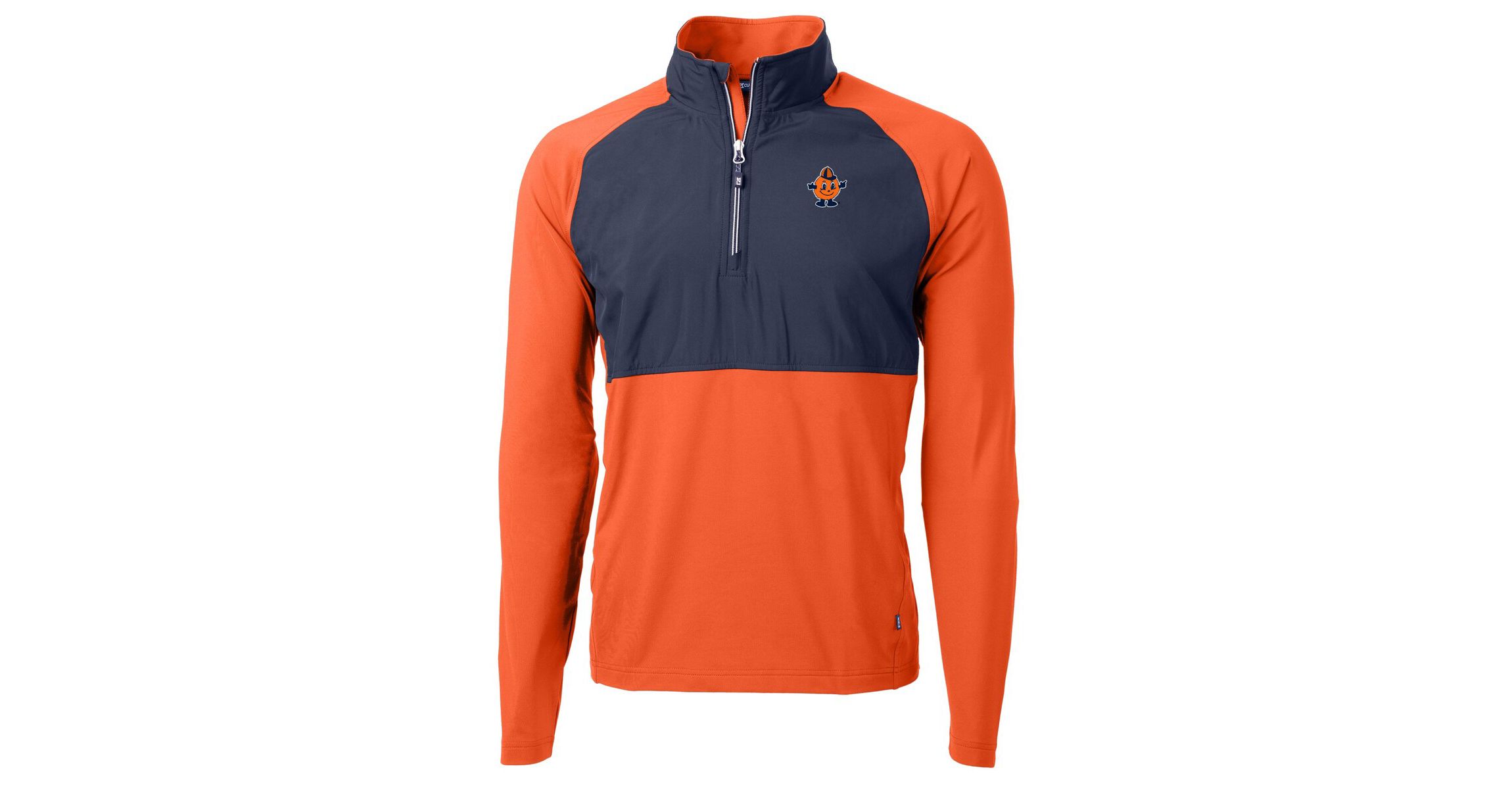 Syracuse Orange NCAA Syracuse DryTec Adapt Eco Knit Hybrid Recycled Raglan Quarter-Zip Jacket