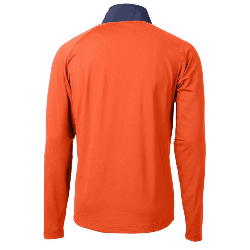 Syracuse Orange NCAA Syracuse DryTec Adapt Eco Knit Hybrid Recycled Raglan Quarter-Zip Jacket