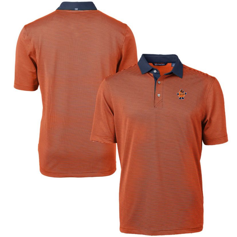 Syracuse Orange NCAA Syracuse Vault DryTec Virtue Eco Pique Micro Stripe Recycled Polo
