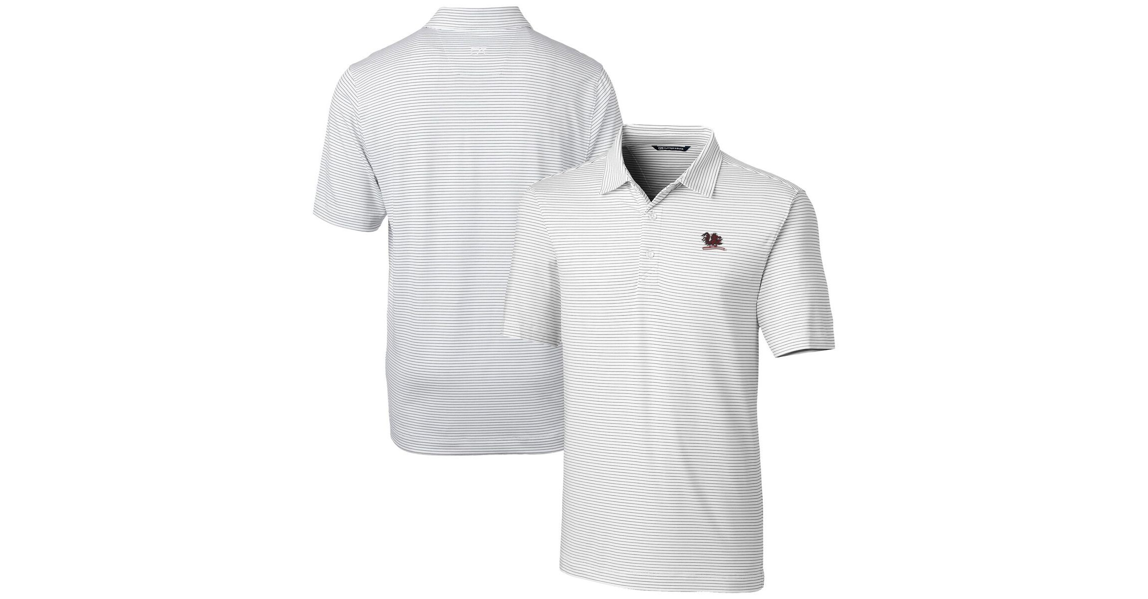 NCAA South Carolina Gamecocks Vault Forge Pencil Stripe Stretch Polo