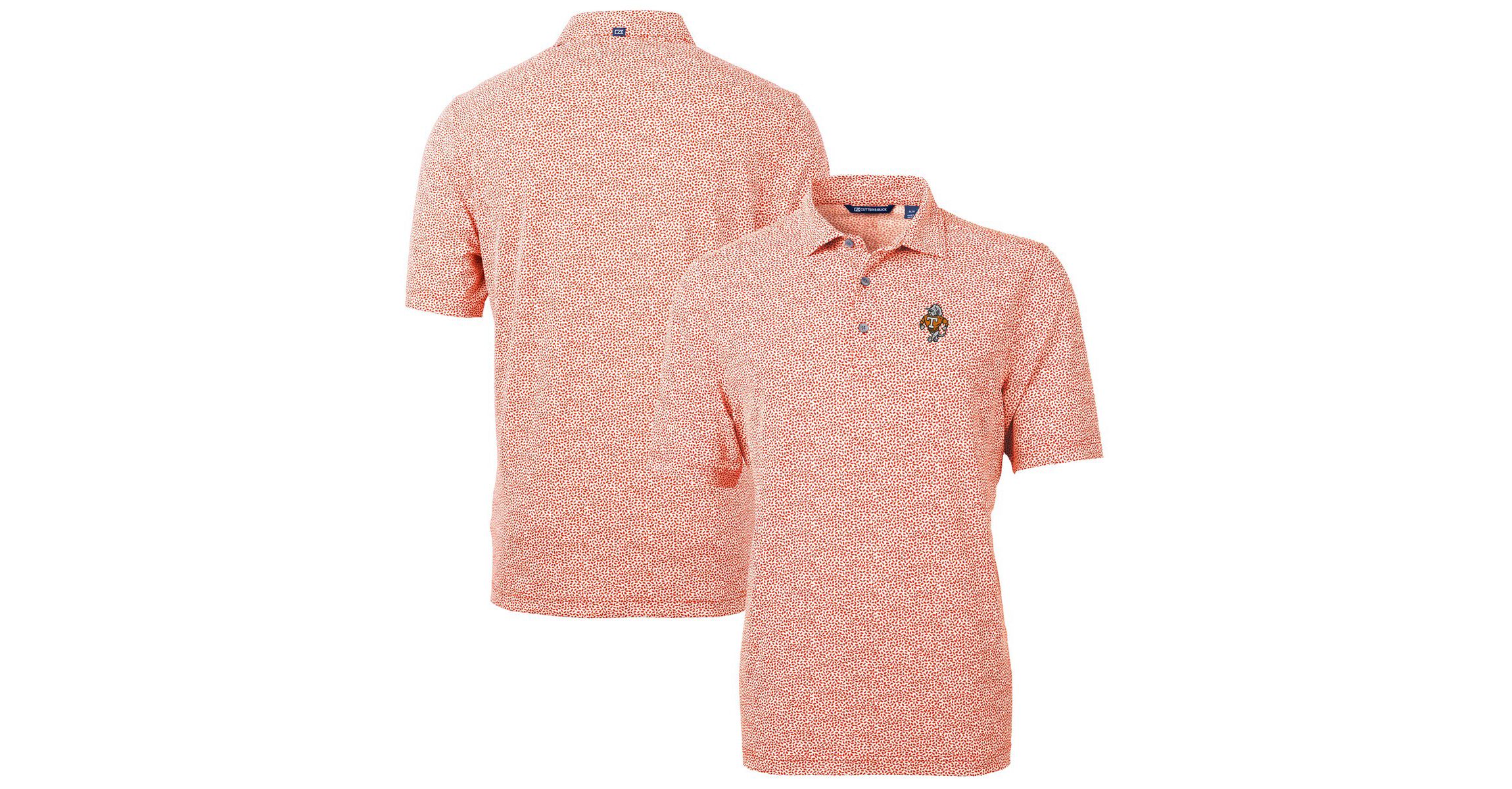 NCAA Tennessee Volunteers Vault DryTec Virtue Eco Pique Botanical Print Recycled Polo