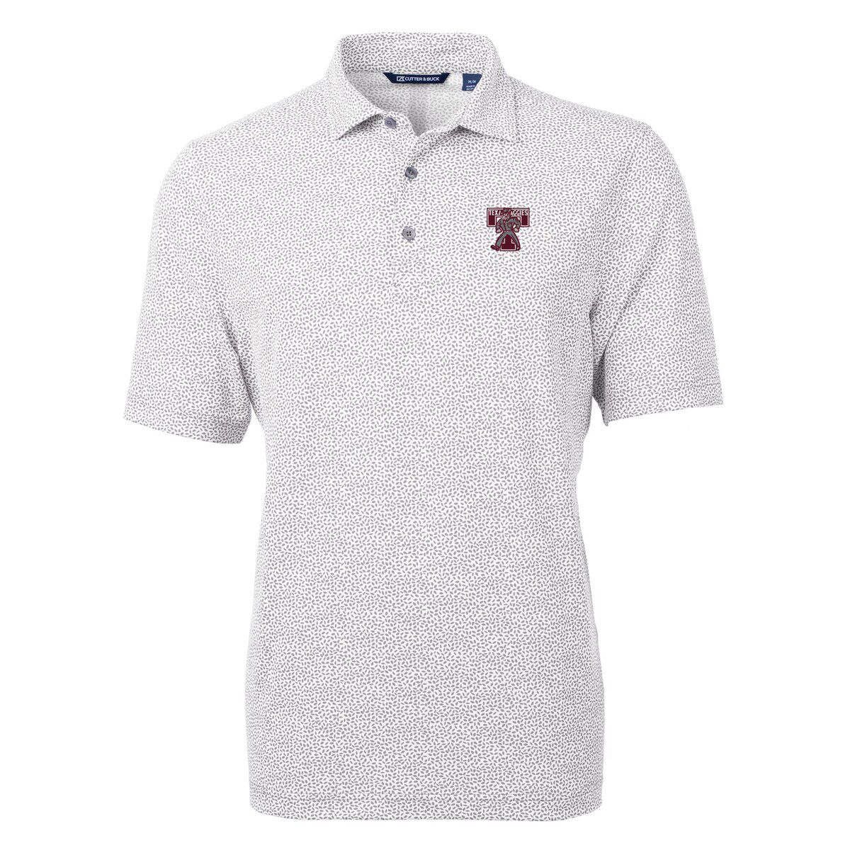 NCAA Texas A&M Aggies Vault DryTec Virtue Eco Pique Botanical Print Recycled Polo