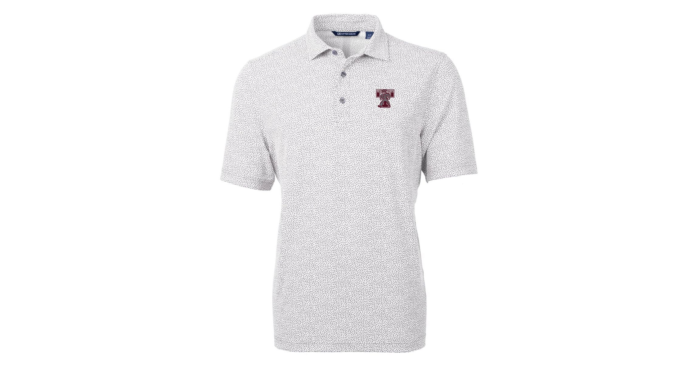 NCAA Texas A&M Aggies Vault DryTec Virtue Eco Pique Botanical Print Recycled Polo