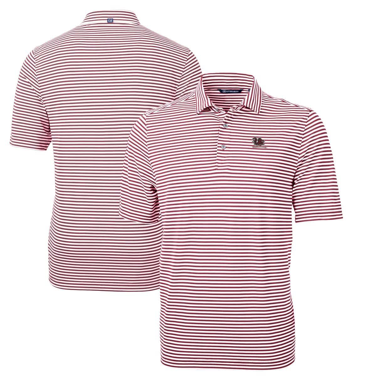 NCAA South Carolina Gamecocks Vault DryTec Virtue Eco Pique Stripe Recycled Polo