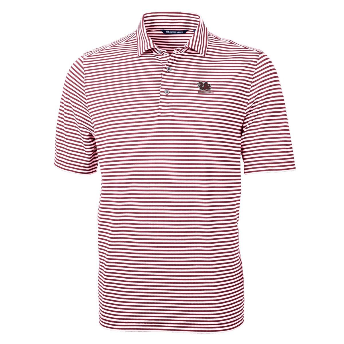 NCAA South Carolina Gamecocks Vault DryTec Virtue Eco Pique Stripe Recycled Polo