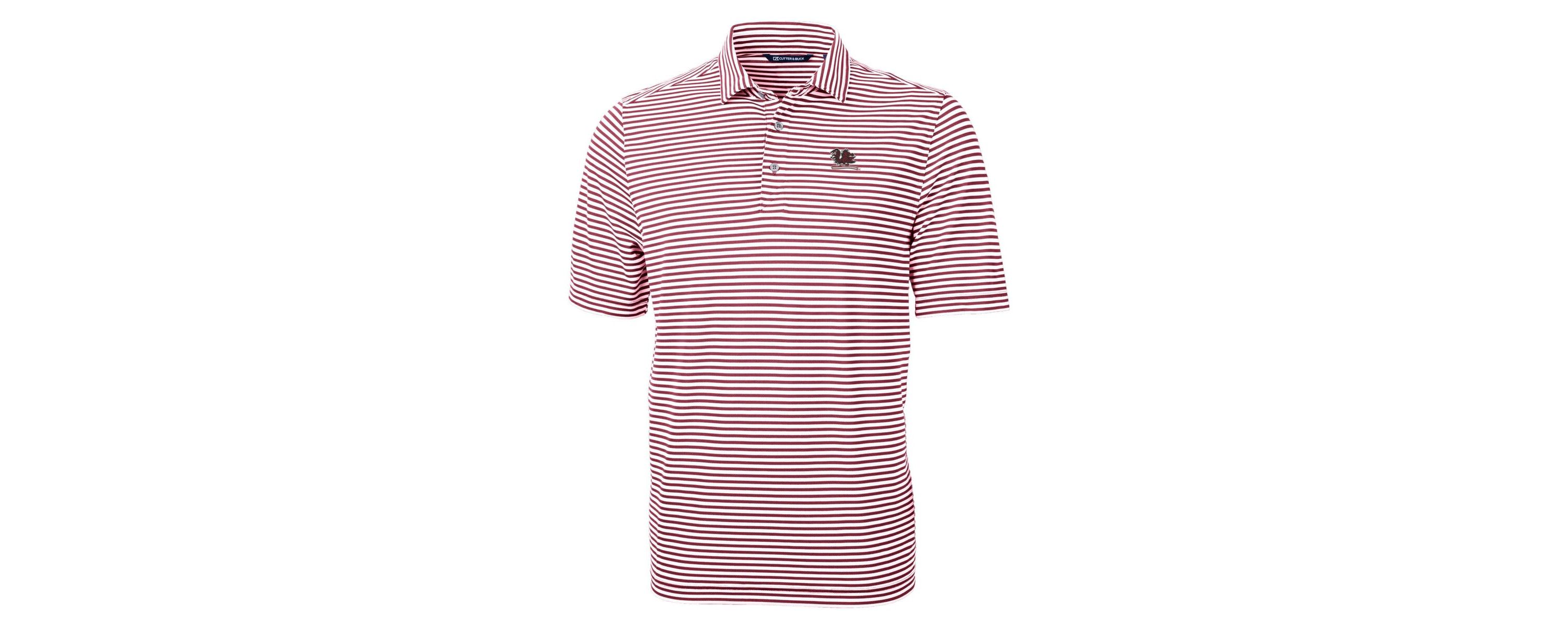 NCAA South Carolina Gamecocks Vault DryTec Virtue Eco Pique Stripe Recycled Polo