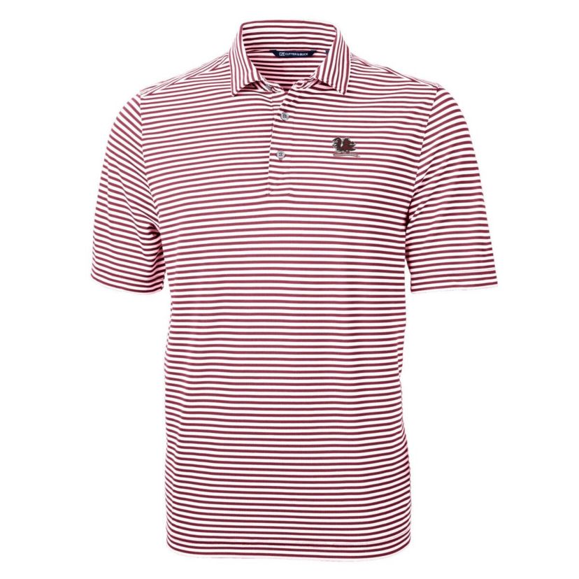 NCAA South Carolina Gamecocks Vault DryTec Virtue Eco Pique Stripe Recycled Polo
