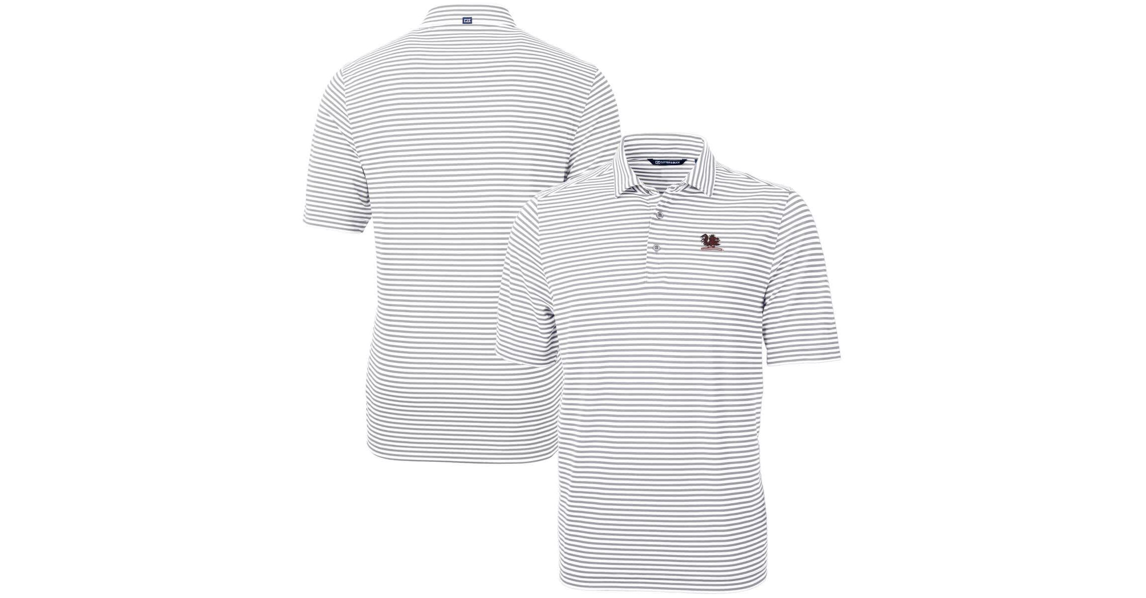 NCAA South Carolina Gamecocks Vault DryTec Virtue Eco Pique Stripe Recycled Polo
