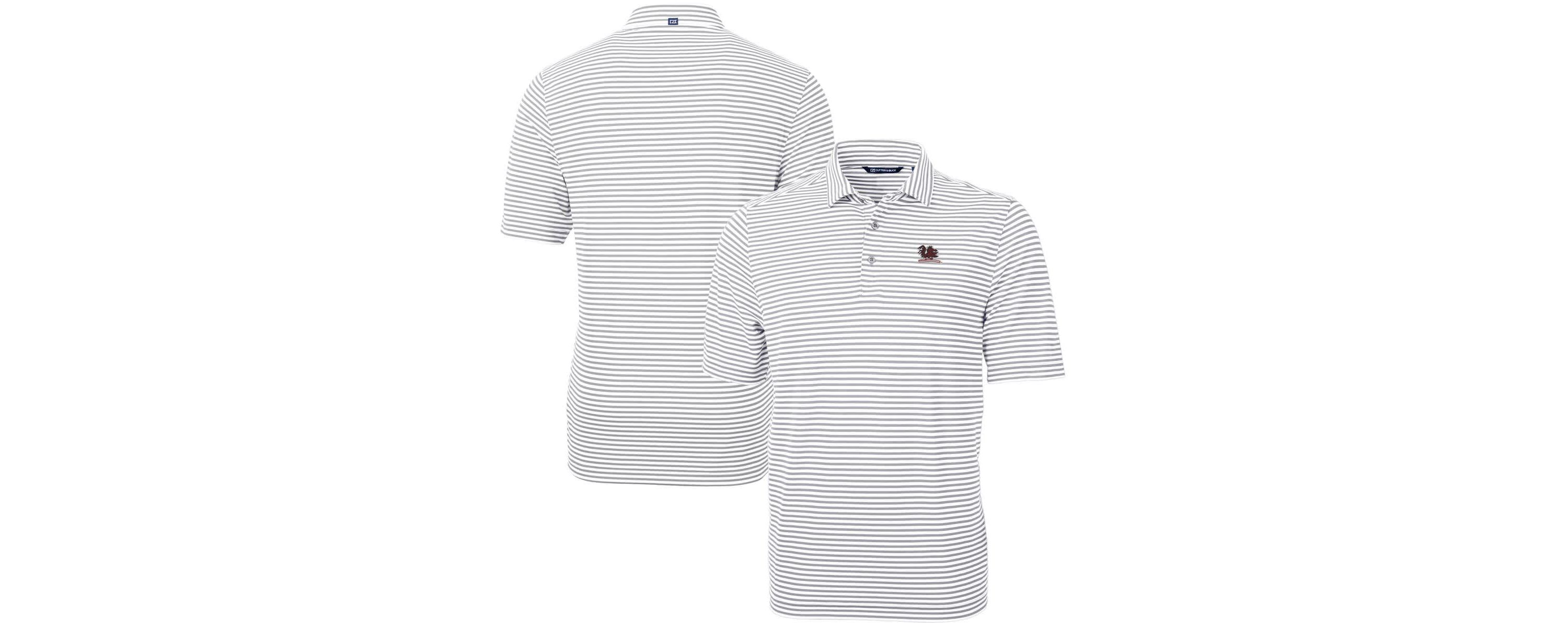 NCAA South Carolina Gamecocks Vault DryTec Virtue Eco Pique Stripe Recycled Polo